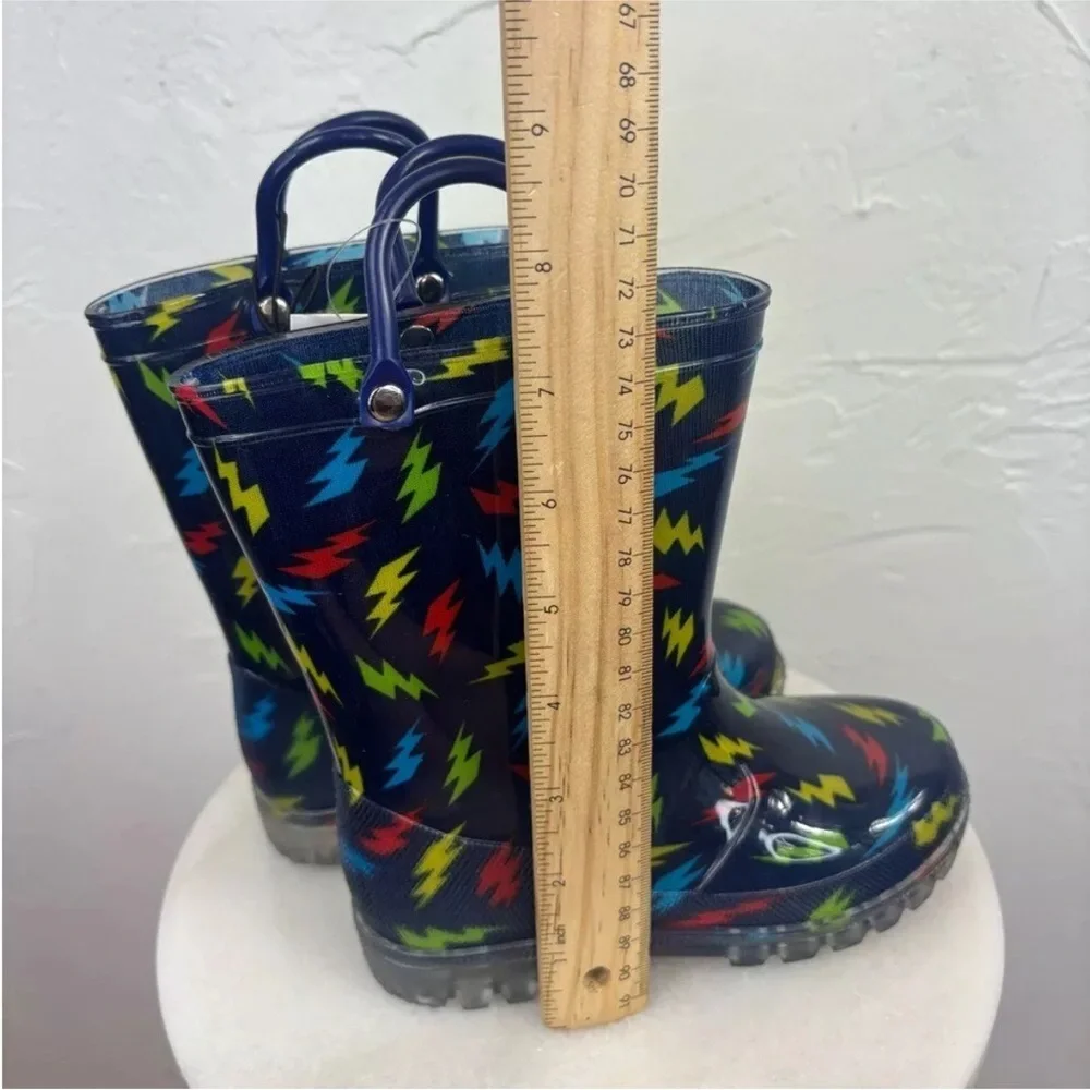 NEW Toddler Rainboots Rainbow Colorful Little Girl Boy Blue Waterproof Toddler 9